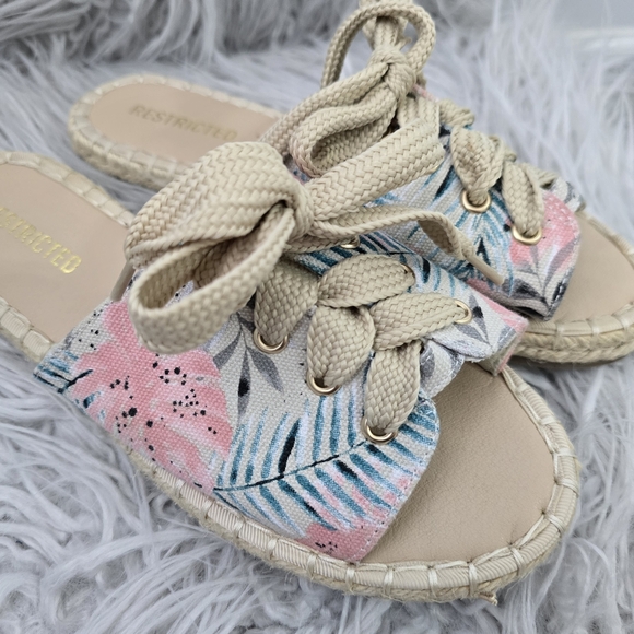RESTRICTED Pink and Blue Espadrille Sandals 8.5 - Picture 4 of 9